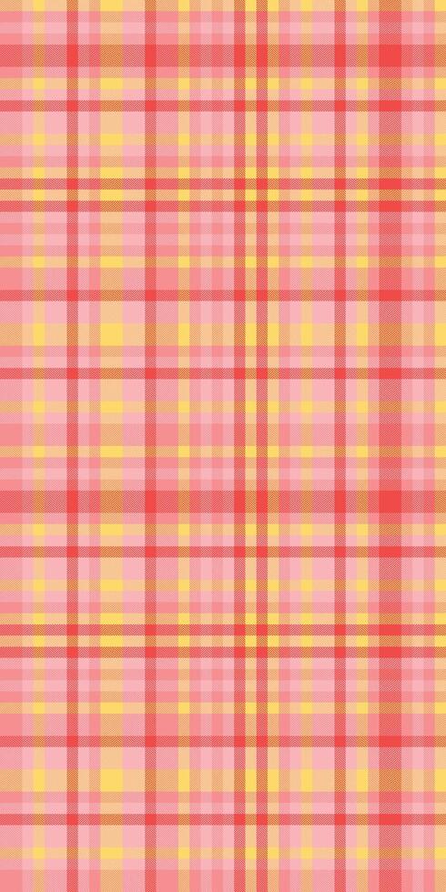 Vibrant pastel pink and yellow plaid pattern. Perfect for textile design, backgrounds, or website templates. This cheerful, seamless texture evokes feelings of warmth and optimism. vector