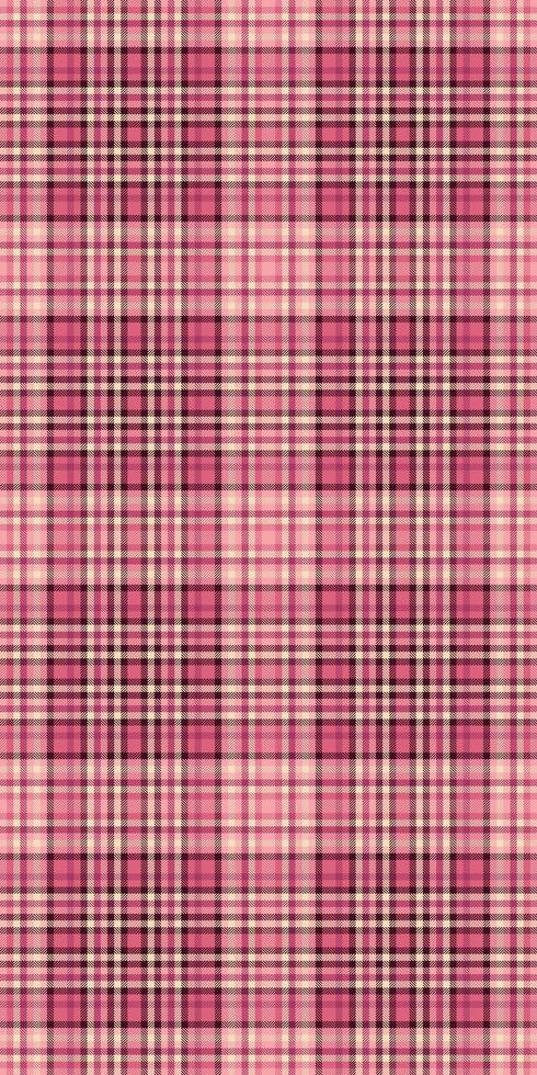 Expensive background seamless tartan, silk texture fabric check. Filigree textile plaid pattern in red and light colors. vector