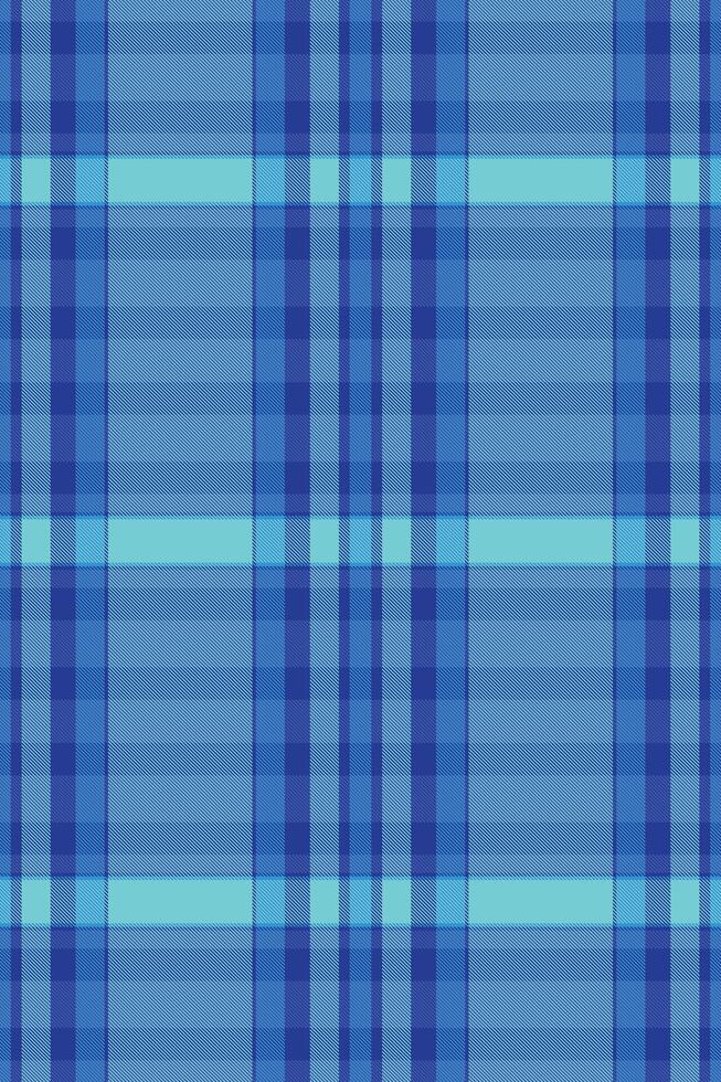 Vibrant blue and teal plaid pattern. Perfect for textile design, website backgrounds, or creating a fresh, modern aesthetic. vector