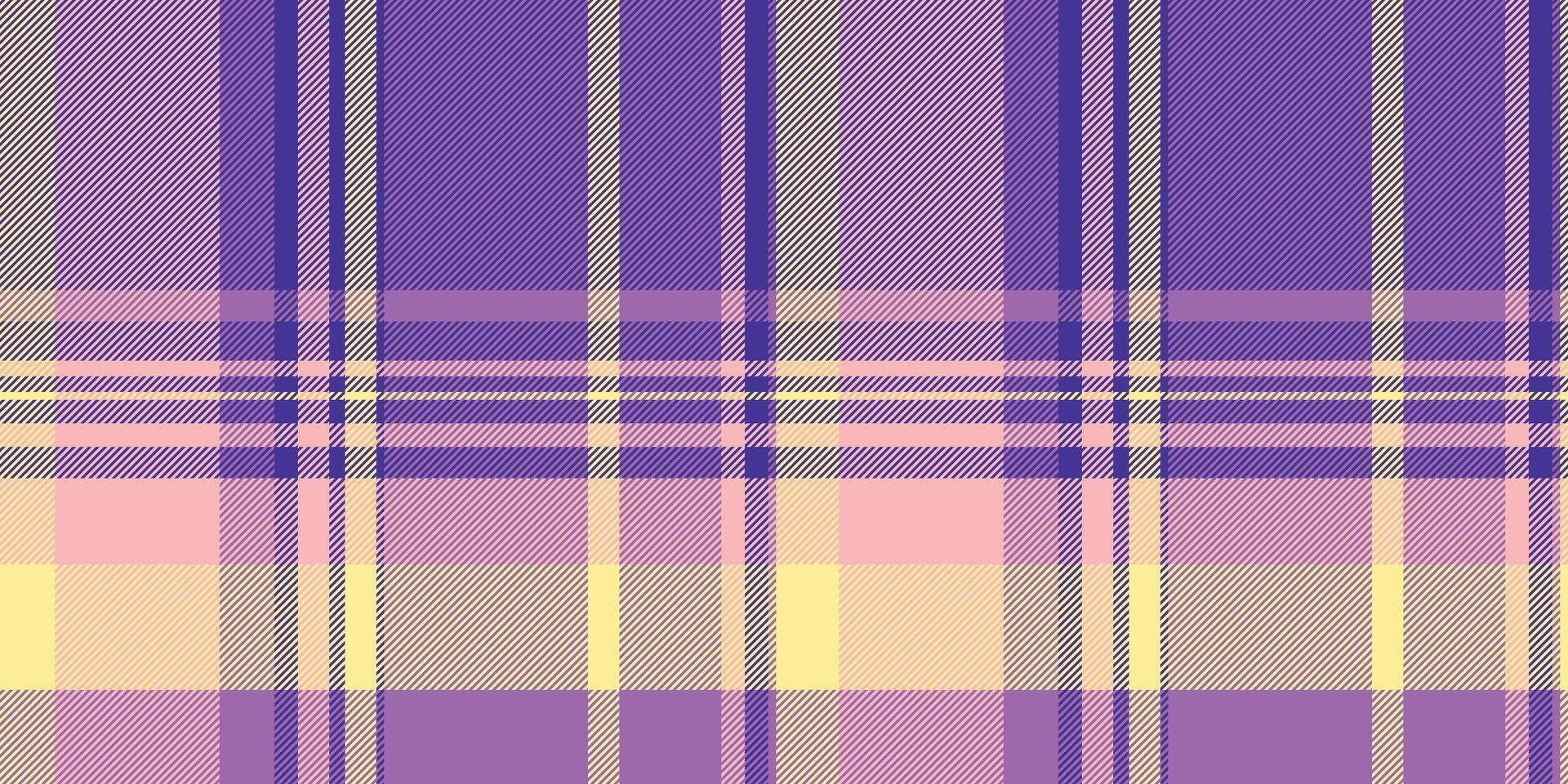 Stylish pattern plaid texture, customizable fabric tartan. Nice check seamless textile background in indigo and purple colors. vector