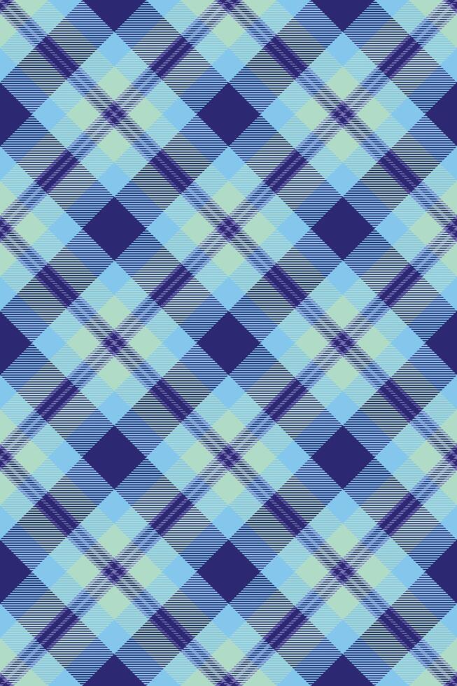 Vibrant blue and mint green plaid pattern. Perfect for textile design, website backgrounds, or fashion projects. vector