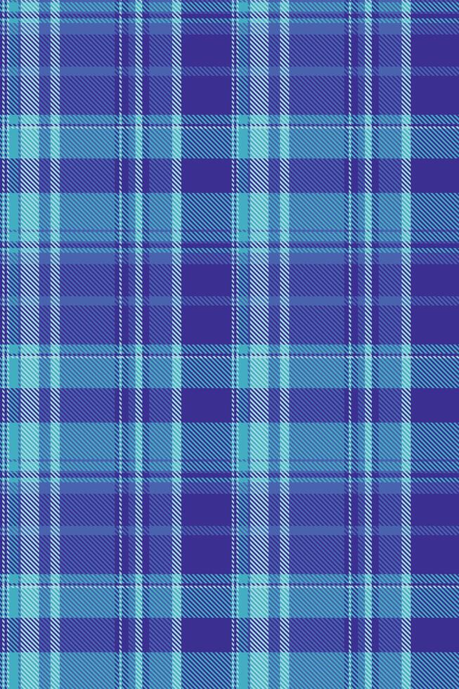 Stylish tartan check pattern, finish plaid seamless texture. Inspiration fabric background textile in indigo and blue colors. vector
