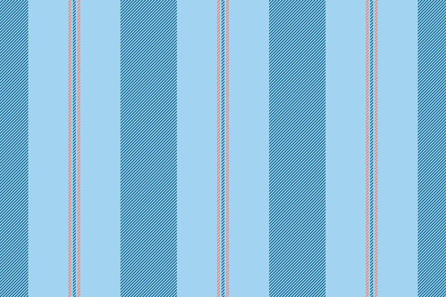 Iale stripe texture, tile textile seamless lines. Sntricate fabric background pattern vertical in cyan and red colors. vector