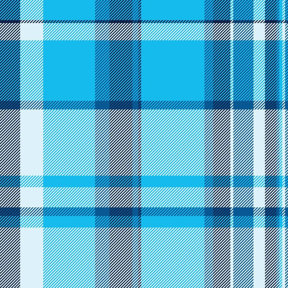 Vibrant blue plaid pattern, perfect for textile design, website backgrounds, or fashion projects. This seamless texture offers a fresh, modern aesthetic with a classic feel. vector