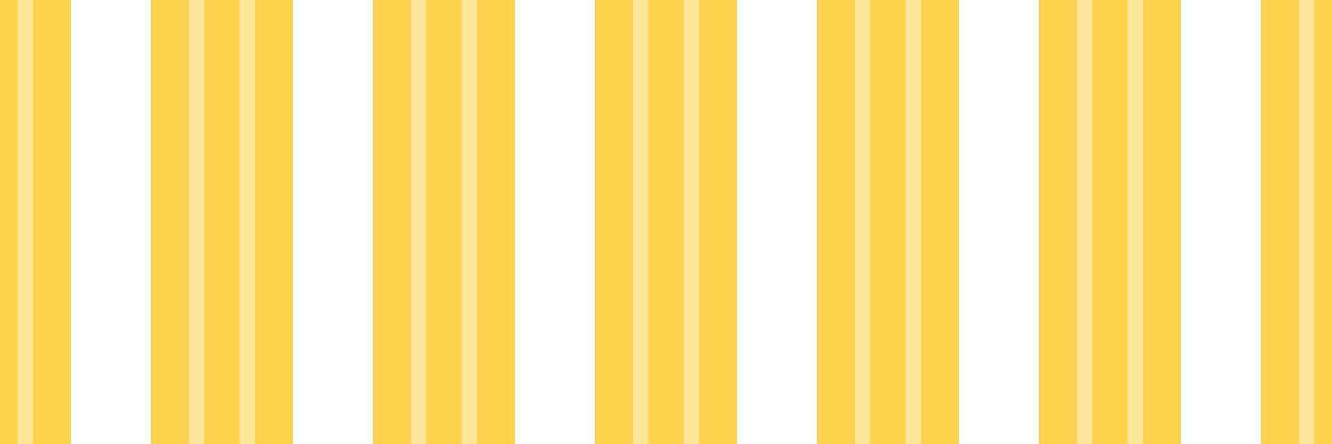 Trendy lines stripe textile, geometry pattern background . Ghildren vertical seamless texture fabric in yellow and white colors. vector
