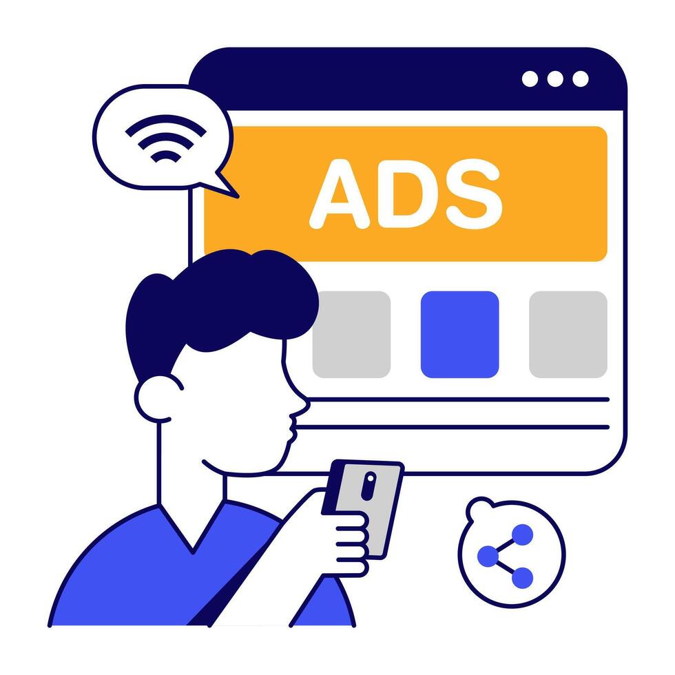 Modern Perfect design icon of advertisement website vector