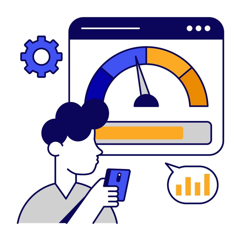Modern icon of web speed optimizations vector