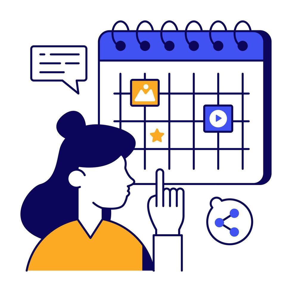 Modern Trendy design icon of schedule vector