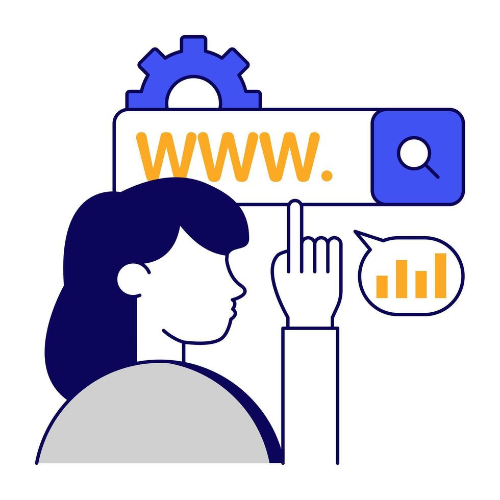 Modern Flat design icon of search box vectors