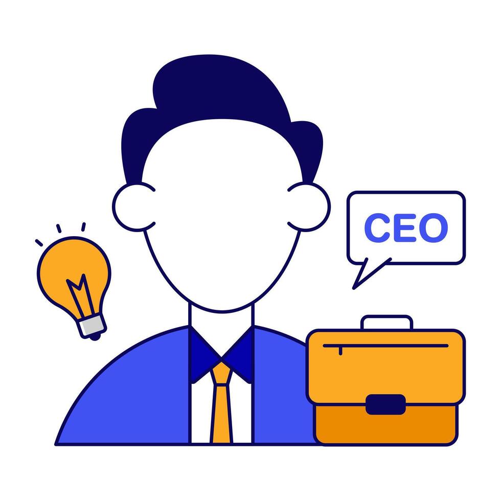 A beautiful design icon of ceo vector