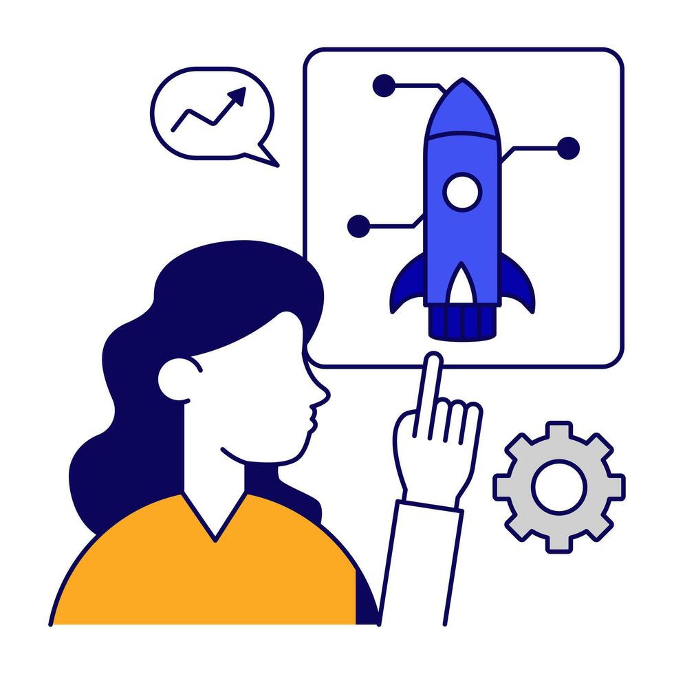 Modern management icon, editable vectors