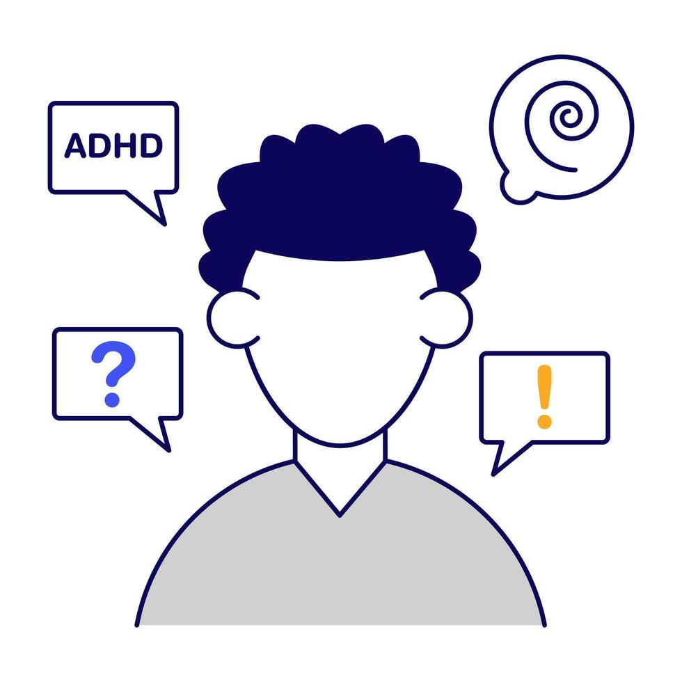 An icon design of adhd disease. vector