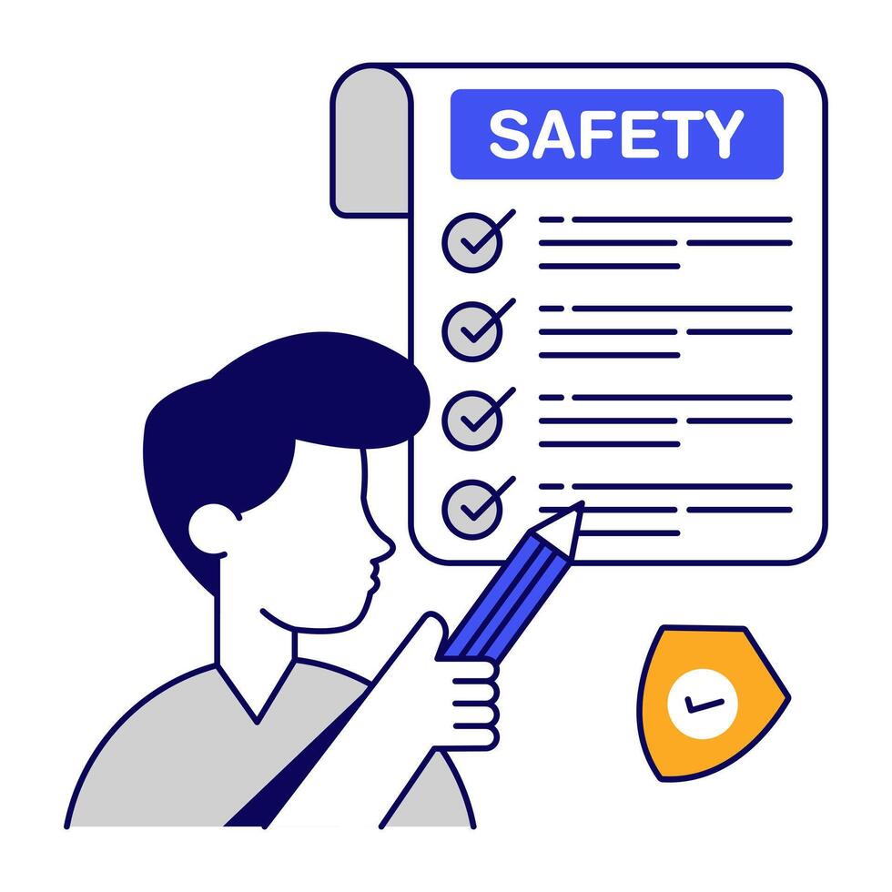 Premium download icon of safety list vector