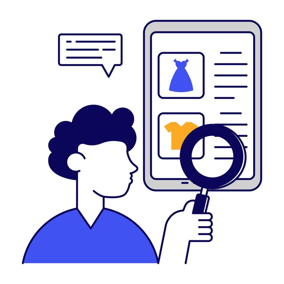 A icon design of search product vector
