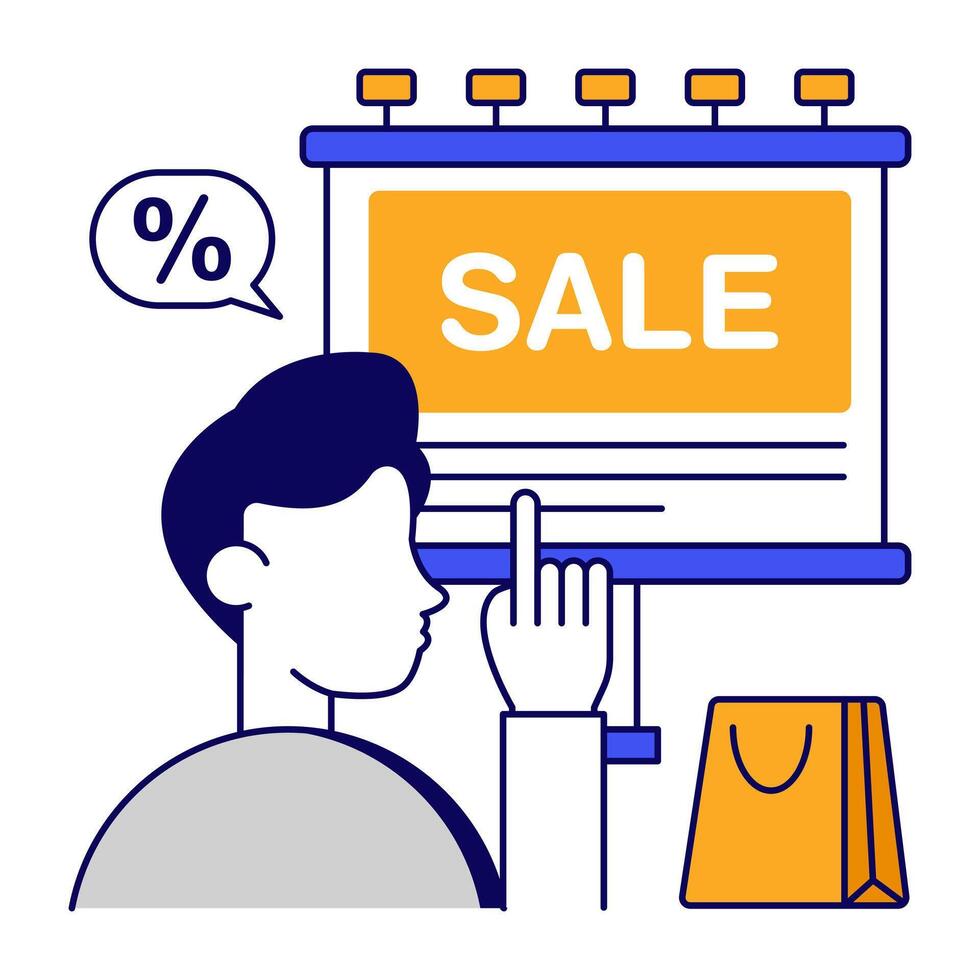 Trendy design of shopping sale vector