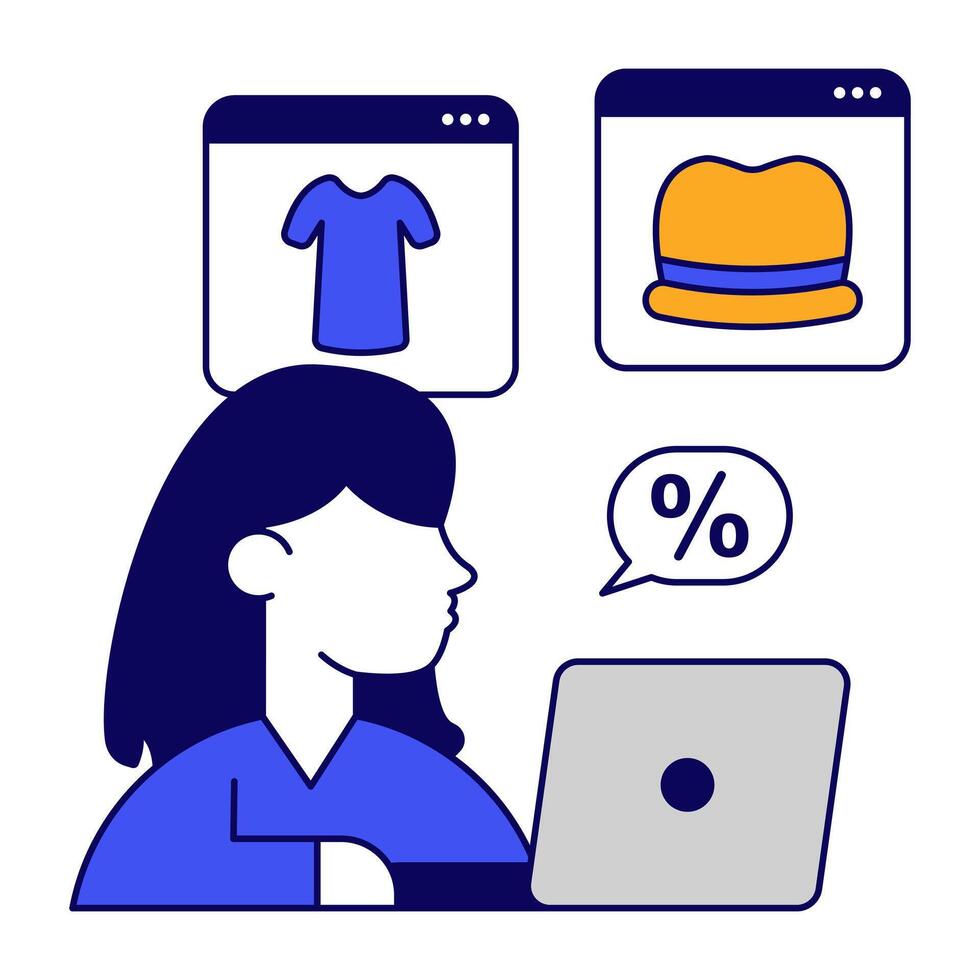 Trendy Modern design icon of shopping sale vector