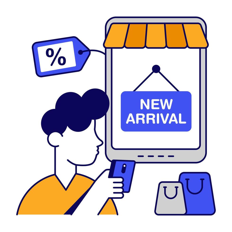 A design icon of mobile new arrival vector