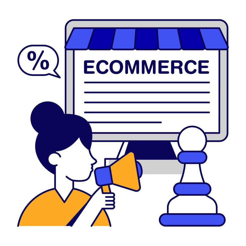 Trendy design of discount marketing vector