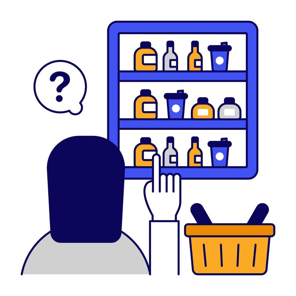 Trendy design icon of grocery shopping vector