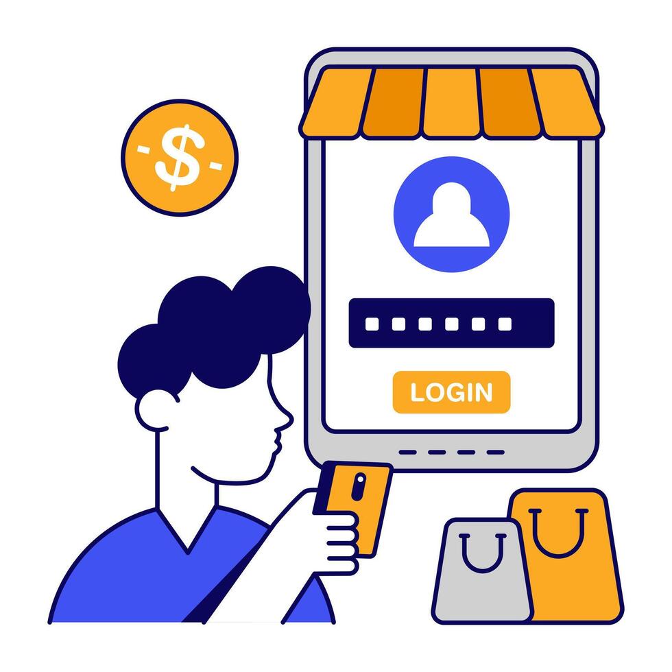 Premium download icon of mobile app login vector