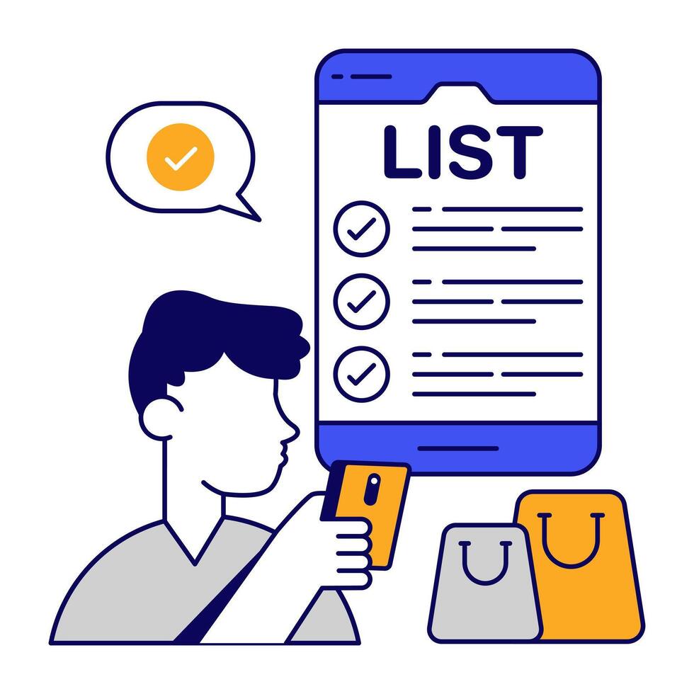 Perfect design icon of mobile lists vector