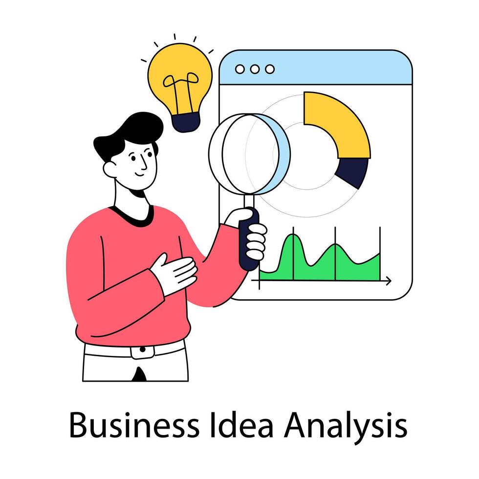Modern design illustration of data analysis vector