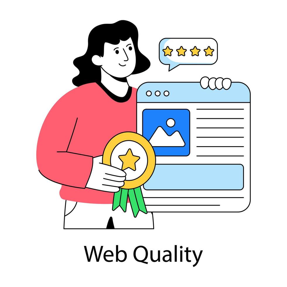design of web quality vector