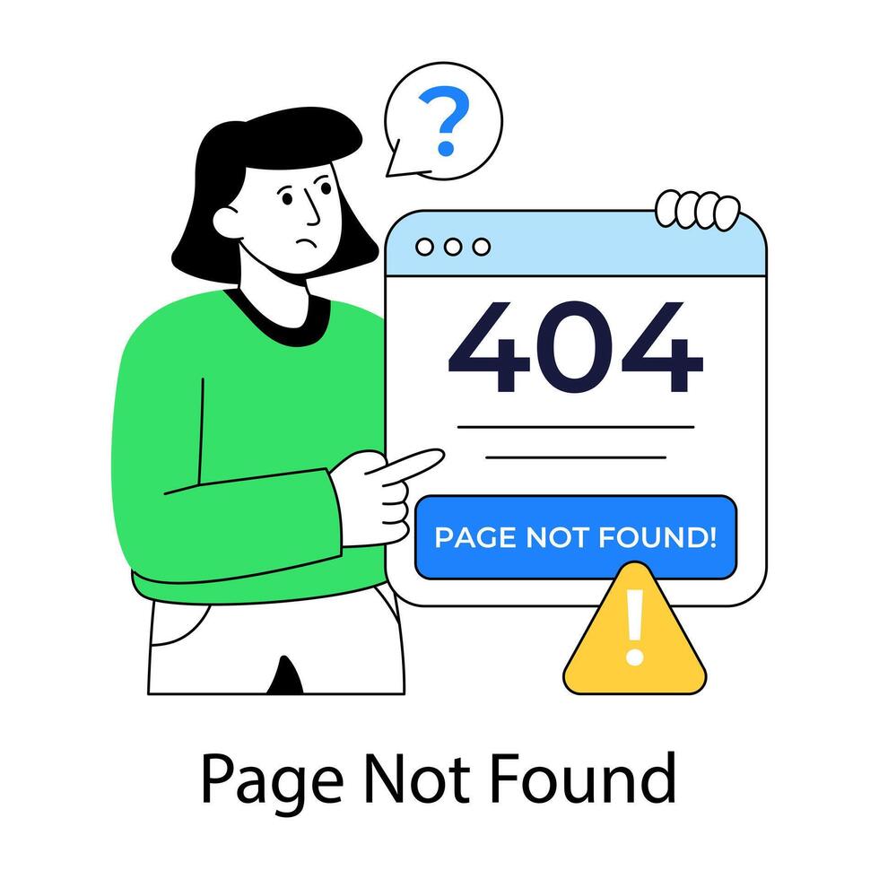 A creative design of page not found vector