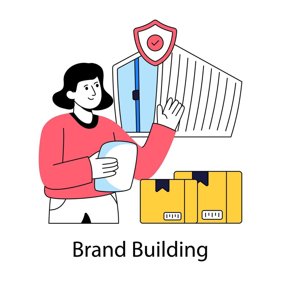An illustration design of secure cargo vector