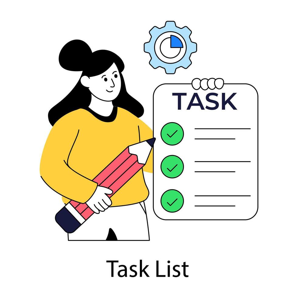 Premium download illustration of task list vector