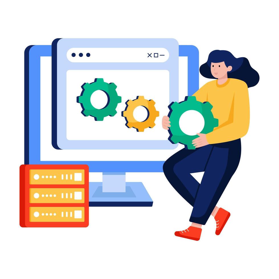 A unique design illustration of web setting vector