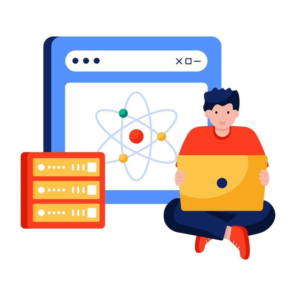 An illustration design of data science vector
