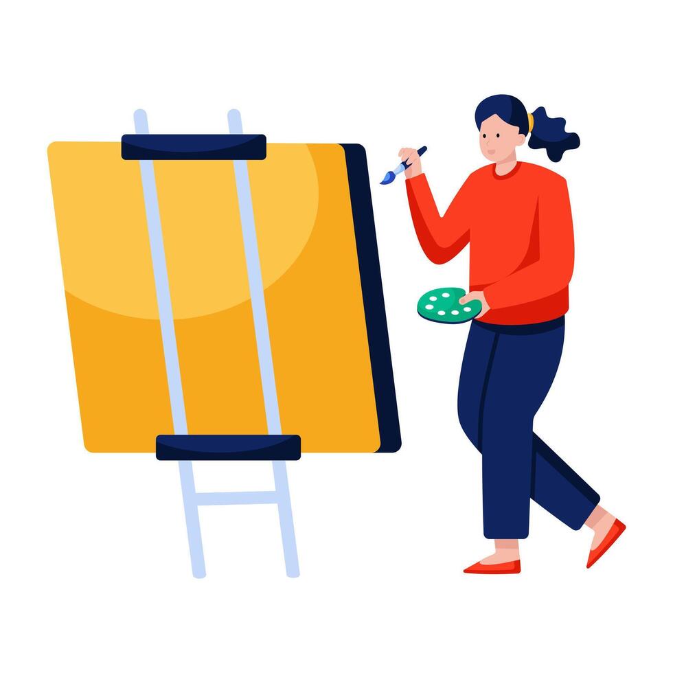 Vectors design of painting, flat illustration