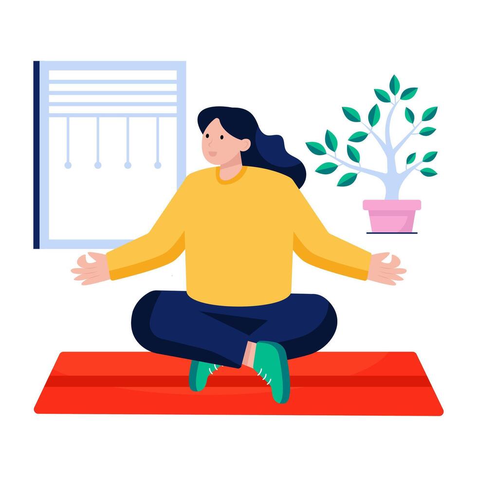 Trendy design of yoga vector