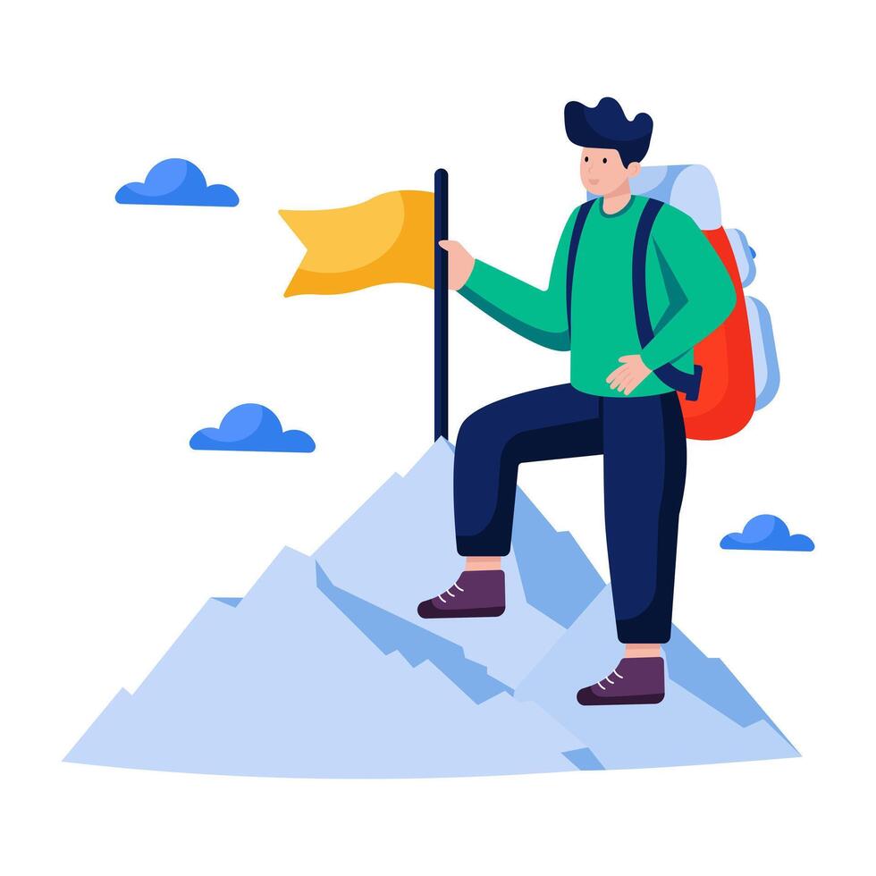 Perfect design illustration of mountaineering vector