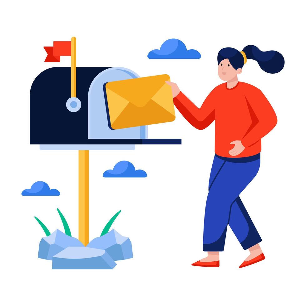 Modern design illustration of letterbox vector