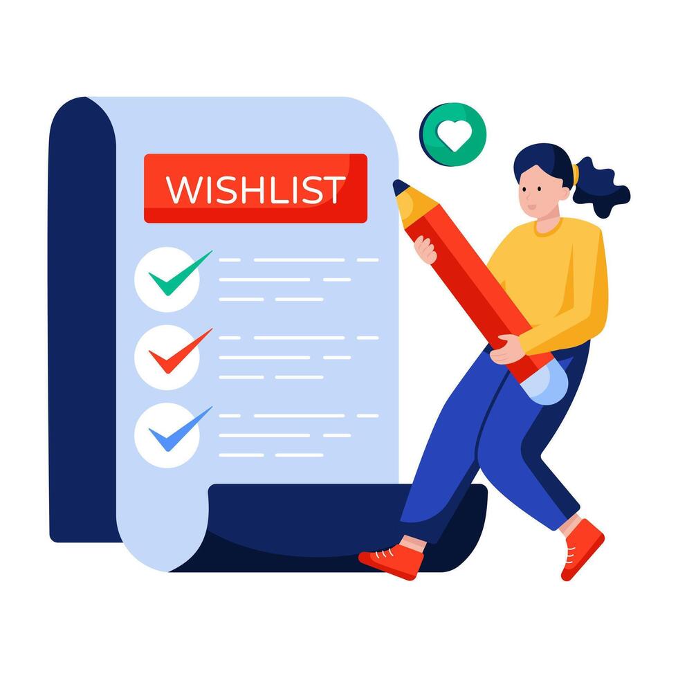 Modern Perfect design illustration of wishlist vector