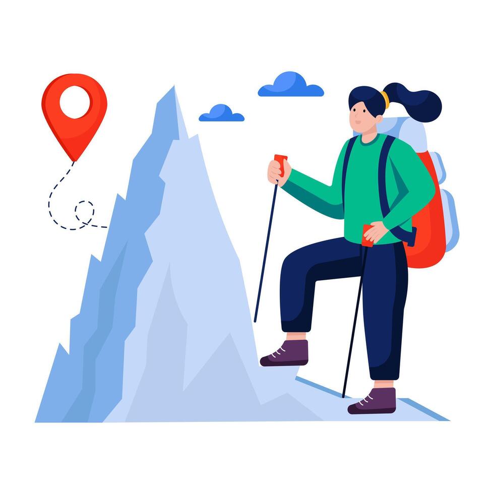 A beautiful design illustration of tourist vector