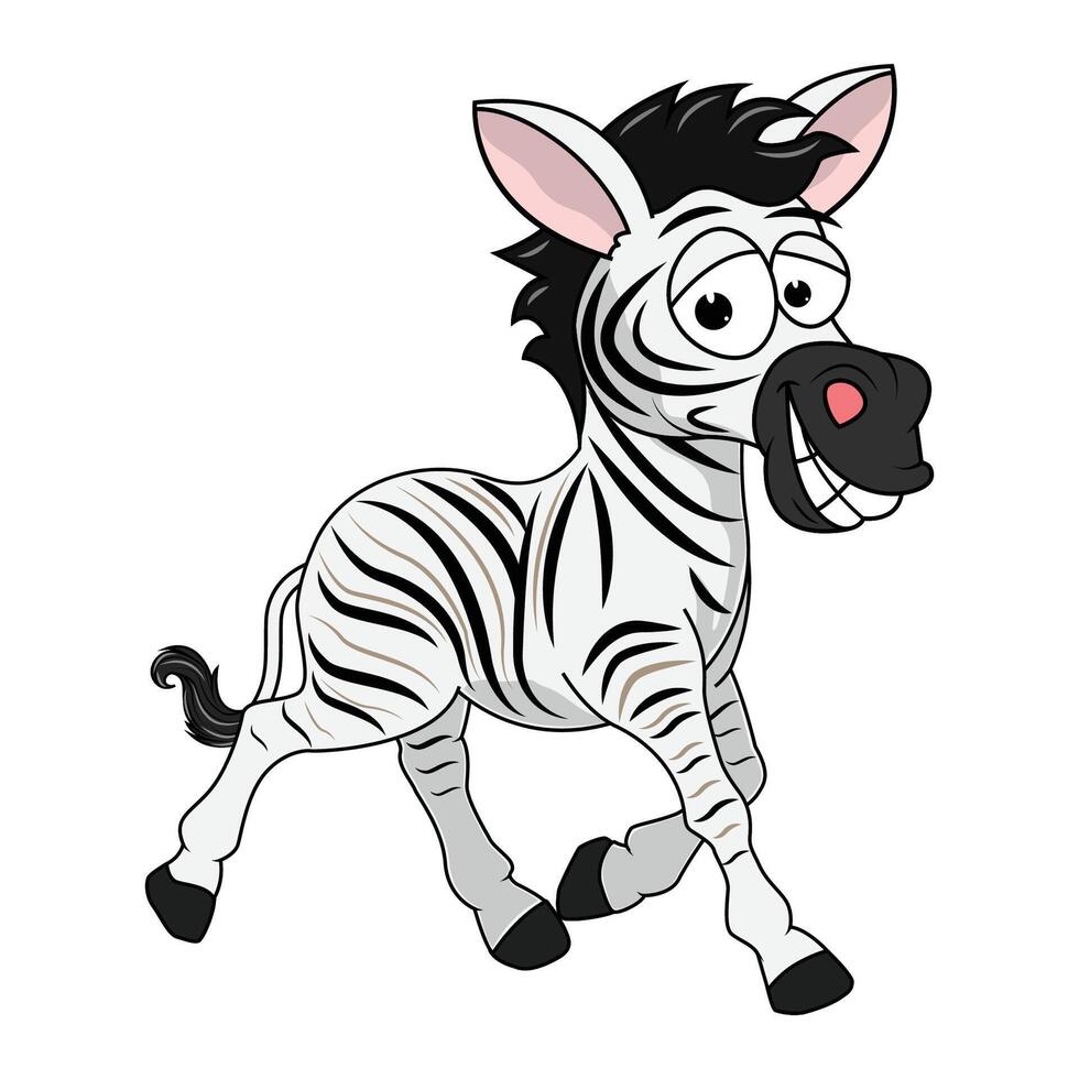 Funny Zebra Animal Cartoon vector