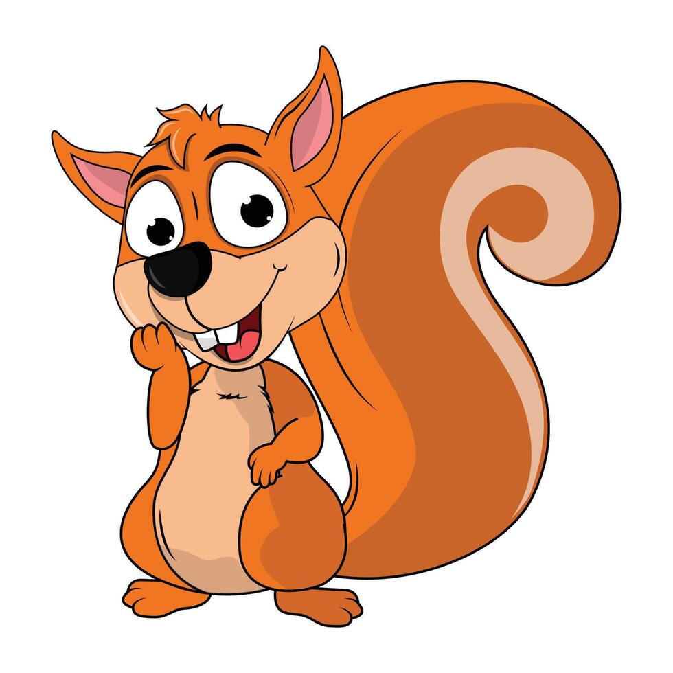 Squirrel Cartoon Illustration Design vector