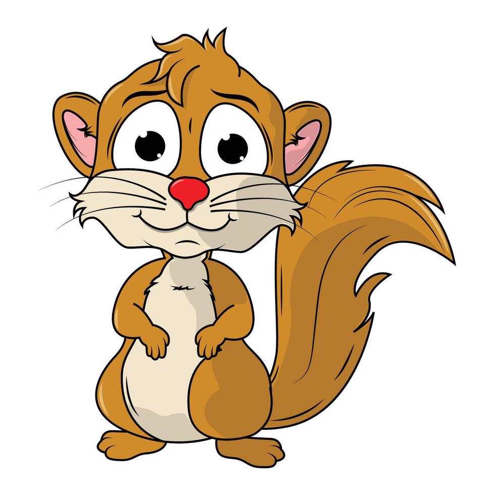 adorable Cartoon Illustration of a Cute Xerus vector