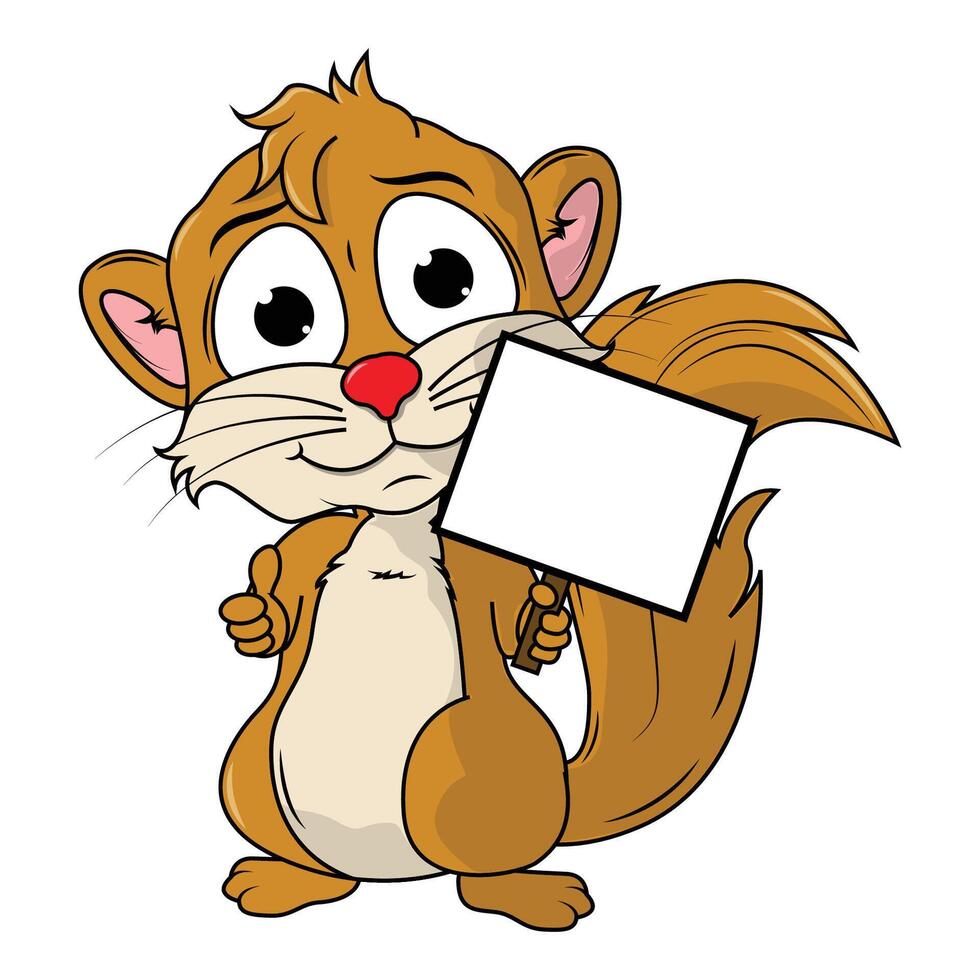 adorable Cartoon animal of a Cute Xerus vector