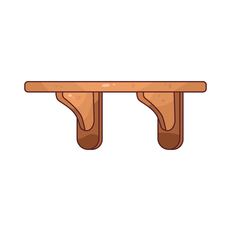 illustration of wooden Shelf vector