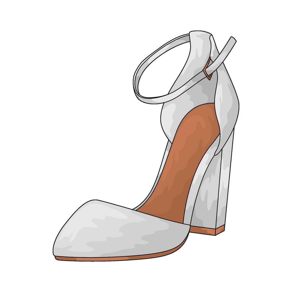 white high heels vector