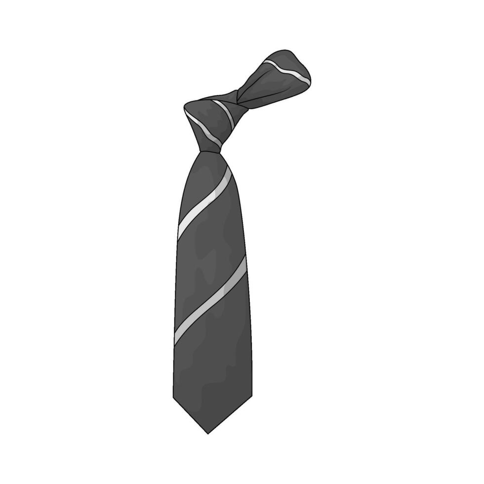 illustration of a black tie vector