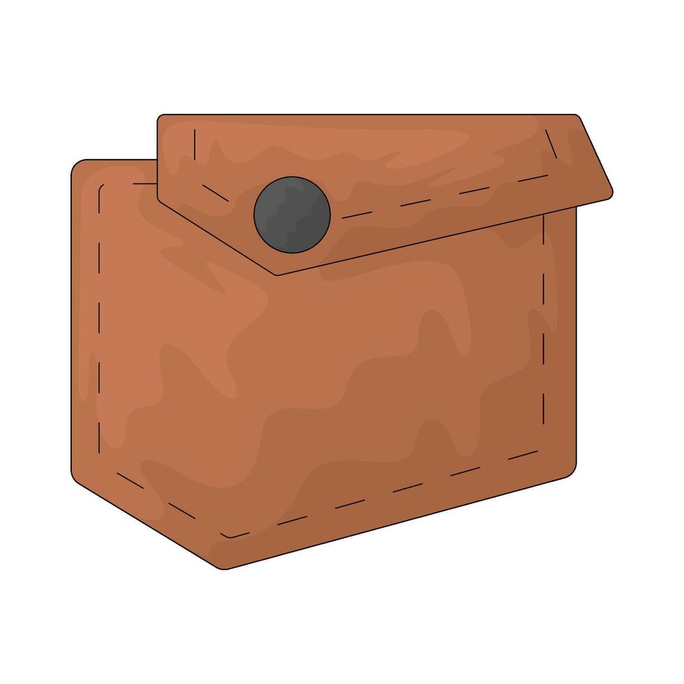 leather pocket illustration vector