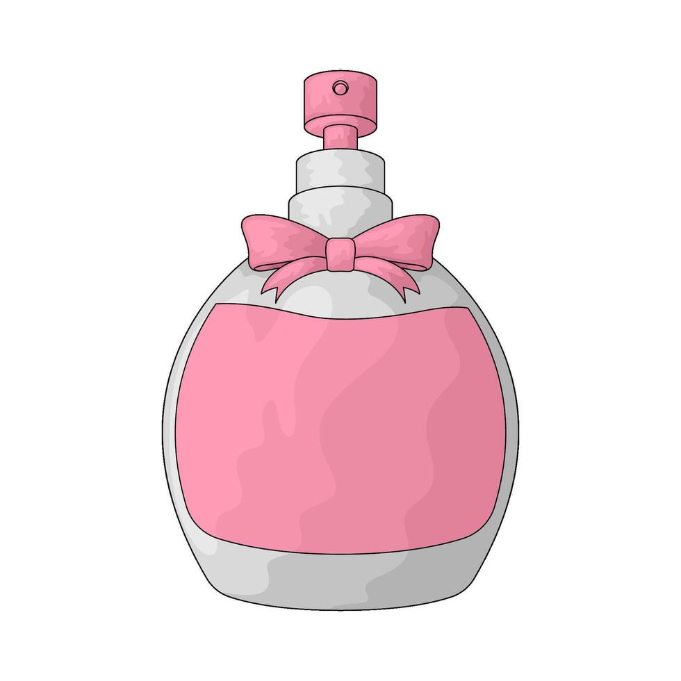 perfume bottle with ribbon vector