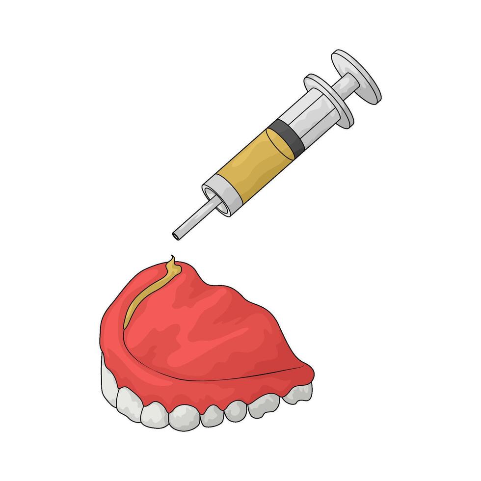 Denture Adhesive Glue vector