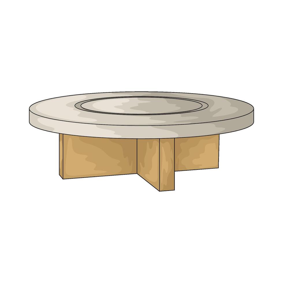 luxury coffee table vector