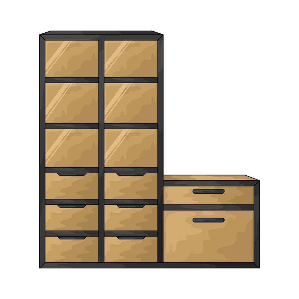 wooden rack illustration vector